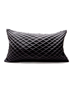Black textured pillow cover, 19.6X11.8 inch, Geometry inspired cushion, Modern home decor accessory, Japanese inspired cushion cover, Rotem