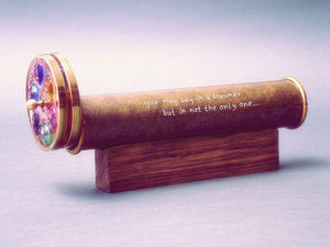 Long Small Flower Kaleidoscope, Brass Kaleidoscope, Gift for him, gift for her, Personalized gift