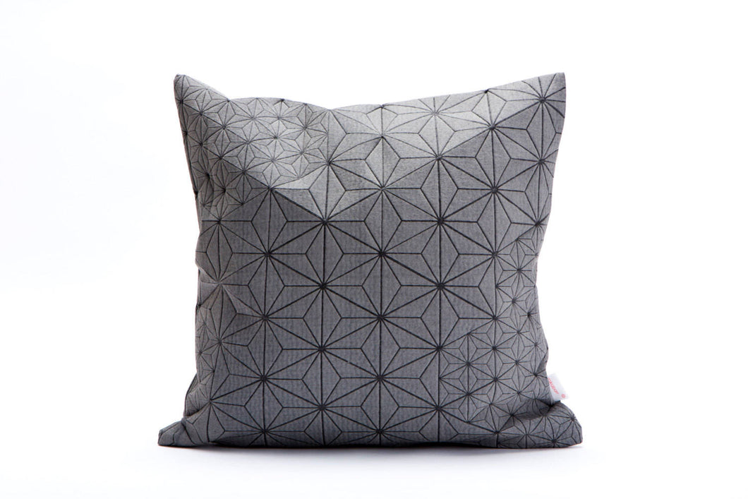 Grey and Black Geometric Japanese inspired decorative, 19.7x19.7”. Removable cotton pillow cover, designer cushion cover TamaraM pillow