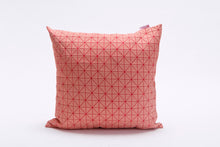 pink on pink origami pillow cover 19.5x19.5” - 50x50cm. Nature inspired Decorative Design. Removable Cotton print, Geo pillow
