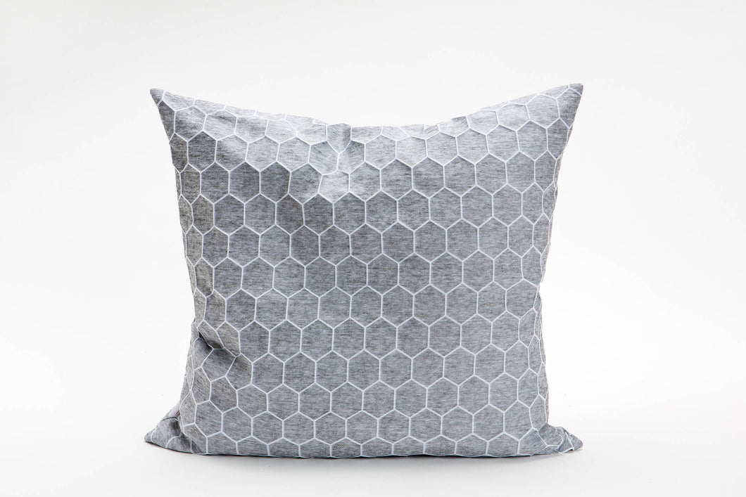 Grey designer throw pillow cover 50x50 cm / 19.6x19.6