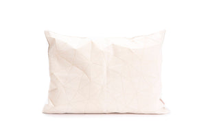 White origami throw pillow cover 55x40 cm, 21.6X16 ", Printed geometric cushion cover. Irad pillow