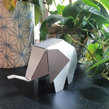 Lucky Elephant - origami souvenir. Origami Sculpture. Metal home decor. Gifts for New Homes. Geometric Style