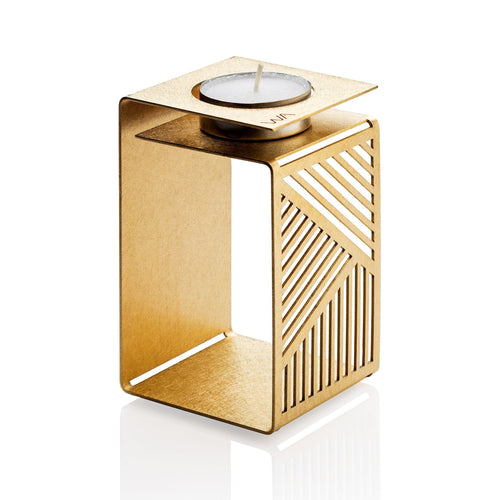 KARL-brass candle holder.  Innovative Design. Geometric Design Brass Tealight Candle Holders. Luxury Decor-Home Accessories. Birthday gift