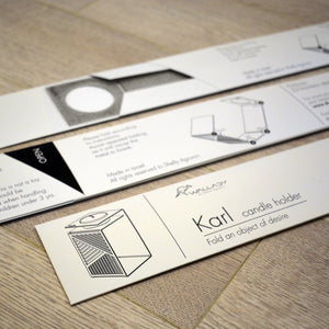 KARL - urban candle holder. Housewarming gift. Metal Origami. Geometric Tea Light Holder