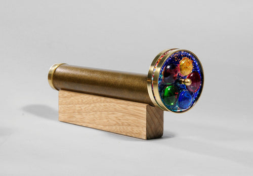 Medium Wheels Kaleidoscope, Brass Kaleidoscope, Gift Idea