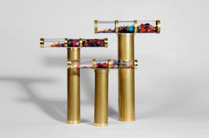 Long Oil Kaleidoscope, Gold Brass Kaleidoscope, Father's day Gift, Christmas gift Idea