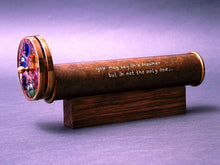 Steampunk Giant Teleidoscope, Gold brass teleidoscope Personalized gift