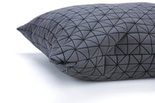Black designer toss throw pillow cover 19.5x19.5” - 50x50cm. Nature inspired Decorative Design. Removable Cotton print, Geo pillow