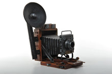 Vintage Wood and Metal Replica of and Old Fashioned Camera Vintage Decoration Antique Trinket Box