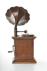 Miniature Replica  of Gramophone on a Cabinet Vintage Decoration Antique Trinket Box