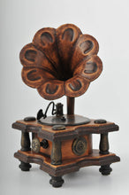 Vintage Miniature Gramophone with Drawer Unique Decoration Antique Wooden Trinket Box