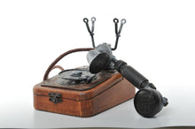 Vintage Wooden Rotary Dial Phone Miniature Antique Trinket Box Unique Decoration