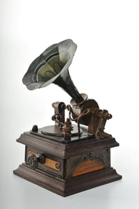 Retro Gatsby Style Gramophone Miniature Unique Decoration Antique Wooden Trinket Box