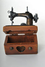 Sewing machine with heart Vintage Decoration Antique Trinket Box
