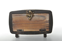 Wooden Miniature of an Old Fashioned Radio Compass Vintage Decoration Antique Trinket Box