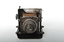 Retro Wood and Metal Replica of an Accordion Camera Vintage Decoration Antique Trinket Box
