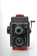 Vintage Wood and Metal Replica of Rolleiflex Camera Vintage Decoration Antique Trinket Box