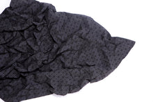 Black geometric sofa throw 180x180 cm/ 70x70 inch. Charcoal origami plaid. Modern texture home decor accessory, Fap throw
