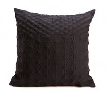 Black geometric pillow cover 60x60 cm, 23.6 inch, Special textured cushion, Home decor accessory, patterned cushion cover, Amit pillow