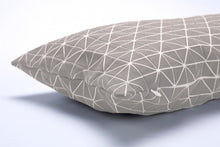 Grey origami geometric rectangle pillow cover 30X60 cm, 11.8X23.6 inch, Printed folding cushion Home decor accessory, Geo pillow
