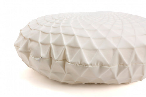 Cream round pillow cover 60x60 cm, 23.6 inch, Boho chic home style accessory, Designer cushion cover, Noam pillow