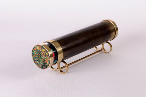 Large Classic Kaleidoscope, Traditional Kaleidoscope, Dark Brass Kaleidoscope, Personalized gift