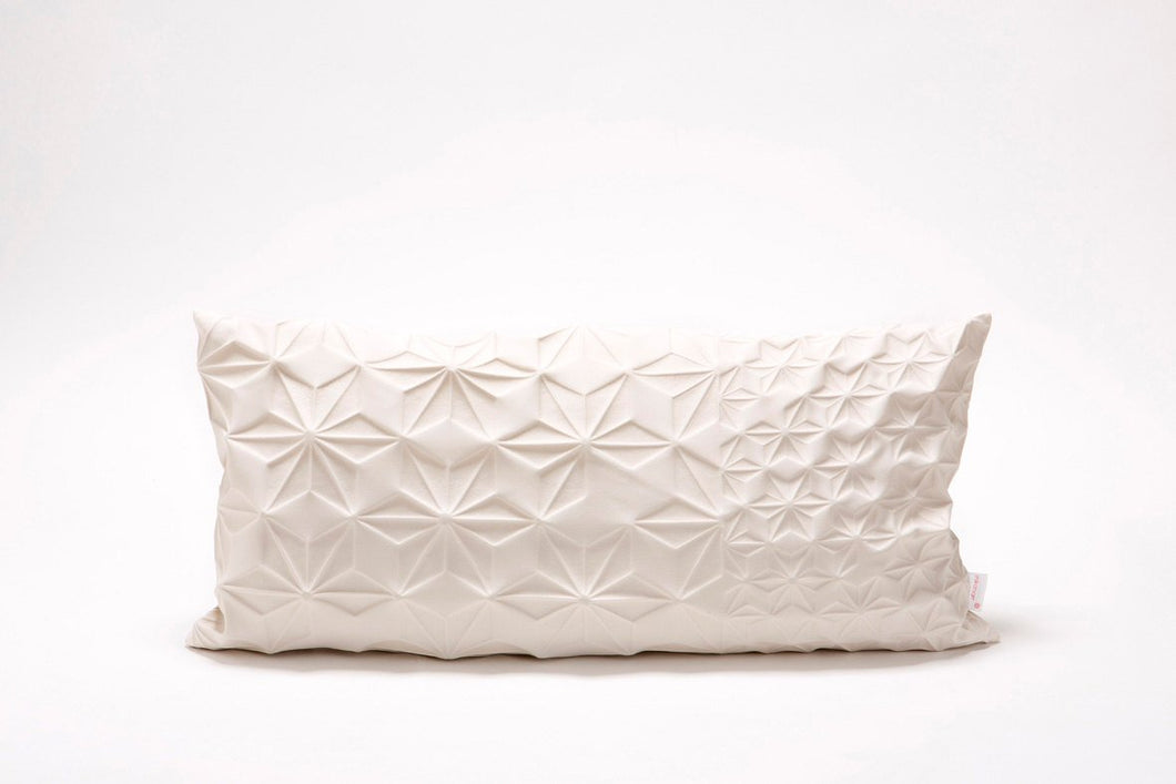 Cream textured pillow cover 30x60 cm, 23.6X11.8