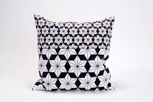 Purple floral pillow cover, 19.5X19.5", Geometry inspired cushion,Designer home decor accessory,Japanese inspired cushion cover, Ami pillow
