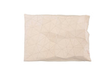 White and Beige origami throw pillow cover 55x40 cm, 21.6X16 ", Printed geometric cushion cover. Irad pillow