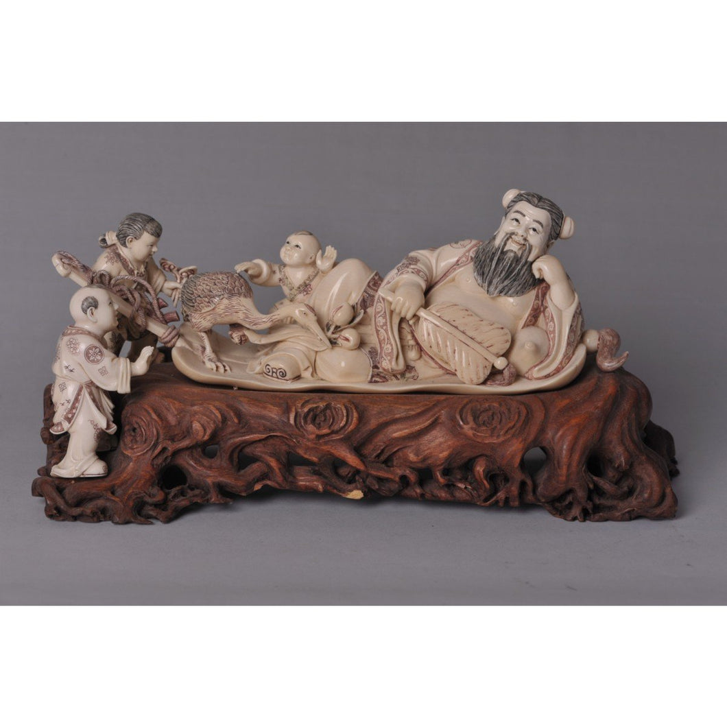 Mammoth Ivory- Teacher with Students and Goose