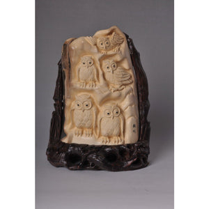 Mammoth Ivory- Group of Owls
