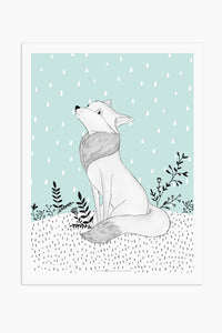 Art Print - Fox in the Rain