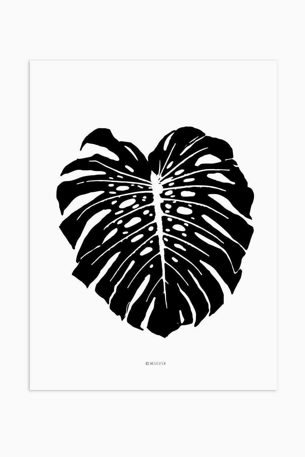 Monstera Deliciosa leaf illustration, swiss cheese plant, Tink outside the  box |… - Modern | Leaf illustration, Tropical illustration, Jungle  illustration