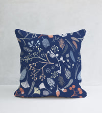 Decorative Pillow -  Navy Pine Cone