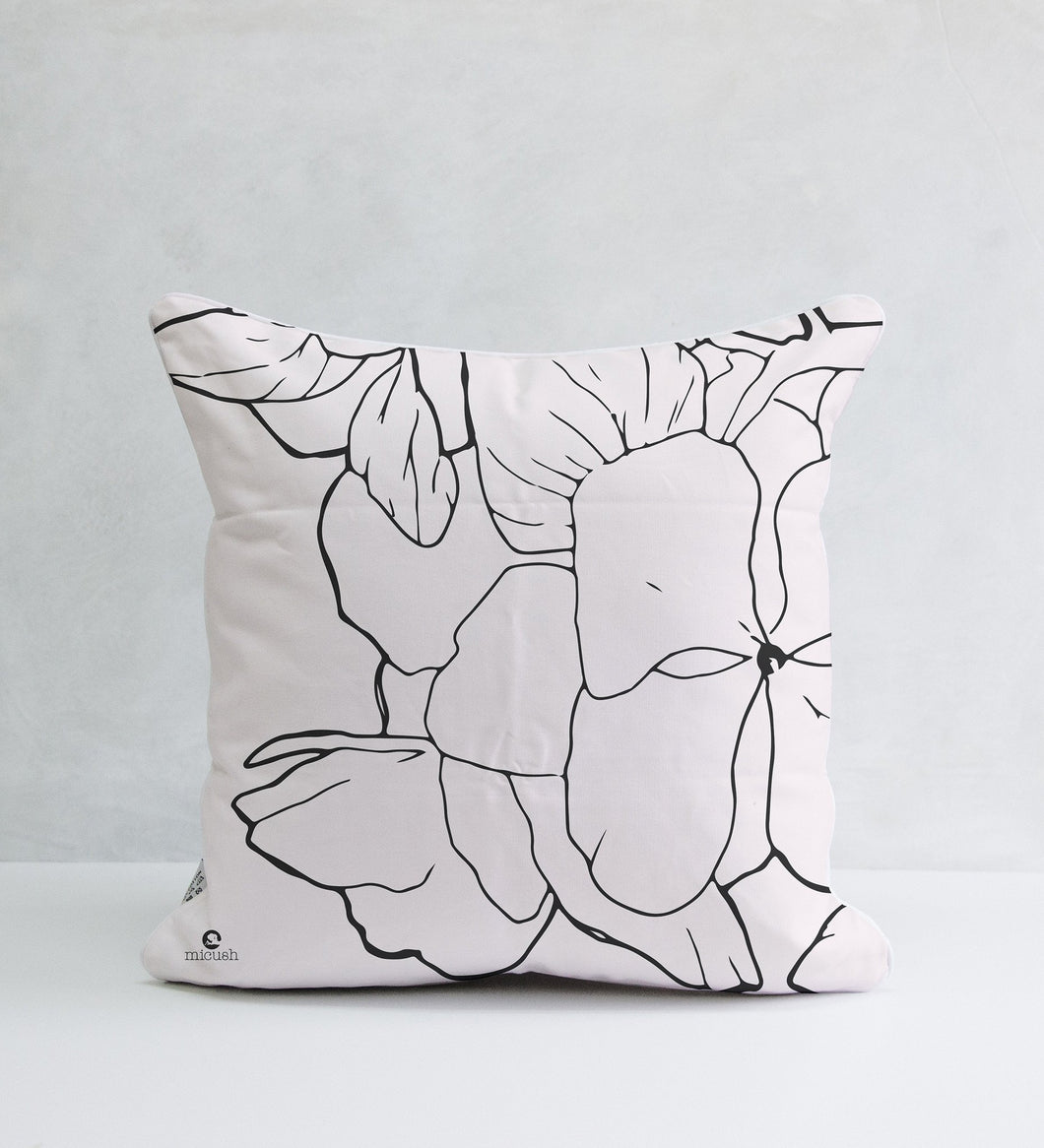 Decorative Pillow - Geranium Illustration