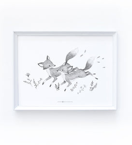 Art Print - Foxes